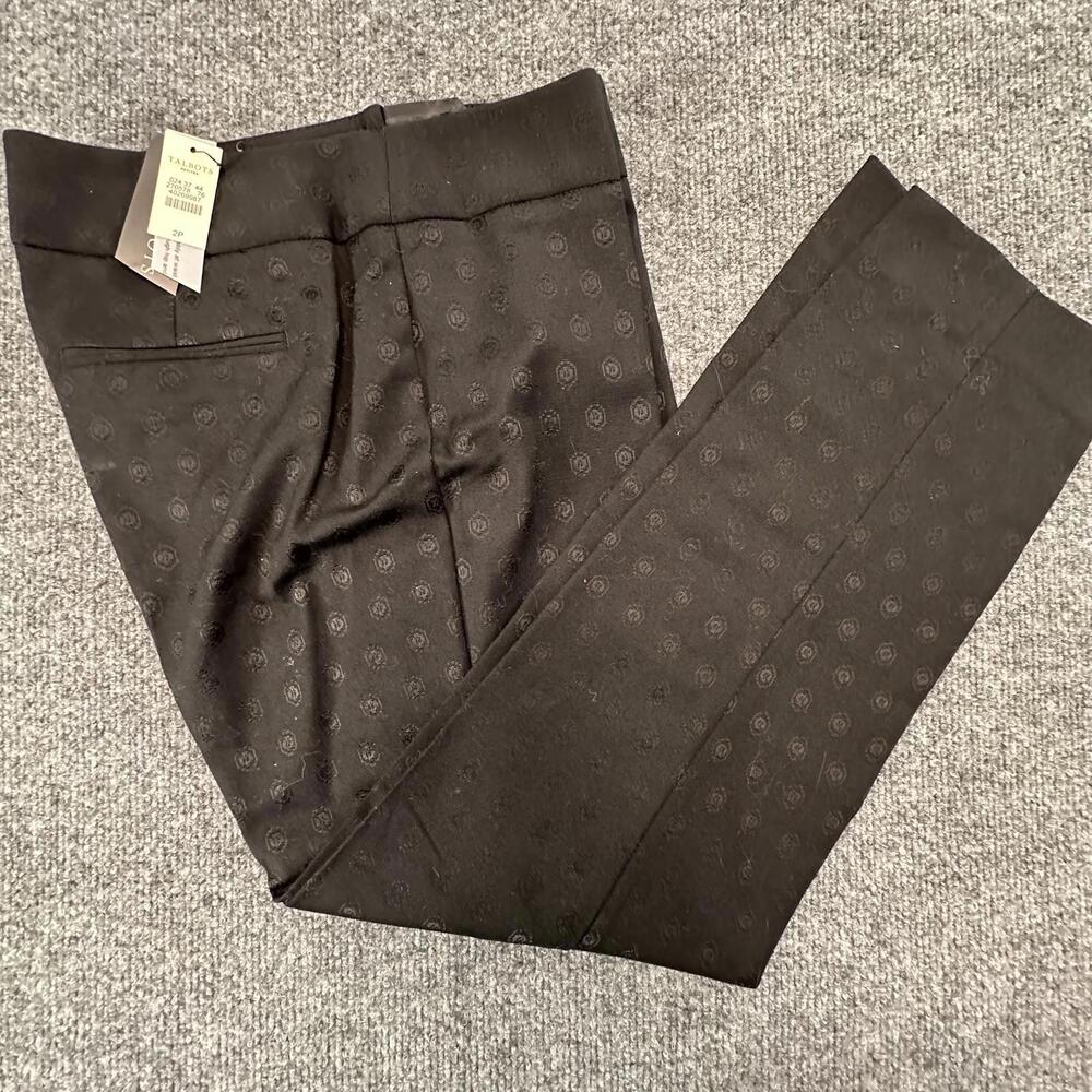 Talbots Heritage Women's Dress Pants Petite Size 2P Black #568